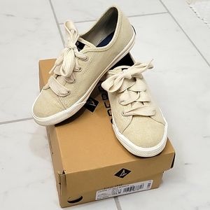 EUC Sperry Gold Glitter Sneakers